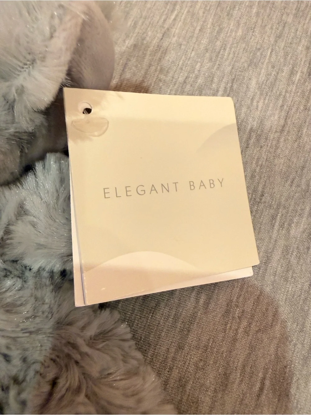 Plush Grey Elephant Lovey Comfort Blanket - Elephant Baby
